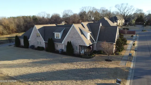 a aerial view of a house