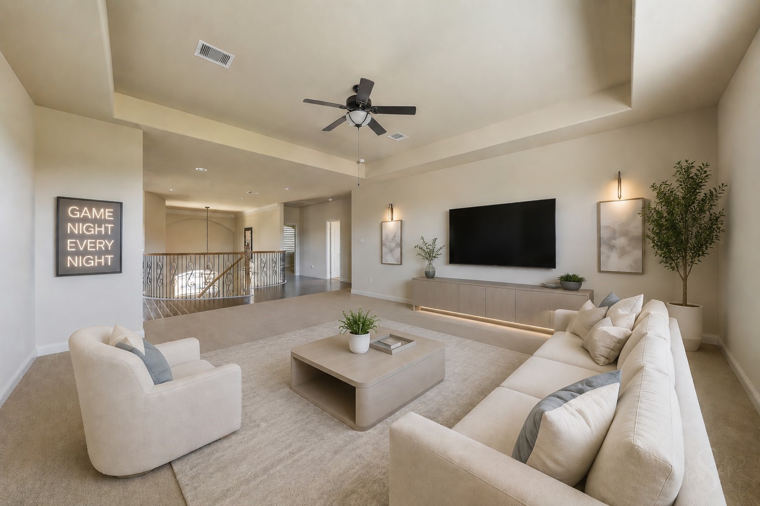 5803 Mustang Ridge Lane Fulshear, TX 77441 - Photo 25 of 50 Large upstairs game room provides endless flexibility for entertaining, relaxing or creating a media lounge. The open layout offers generous wall space and plenty of room for multiple seating areas.