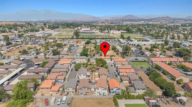 an aerial view of a city with lots of residential buildings