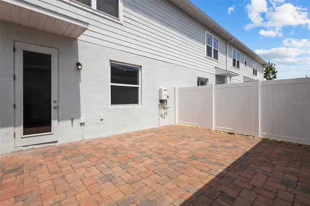 a backyard of a house