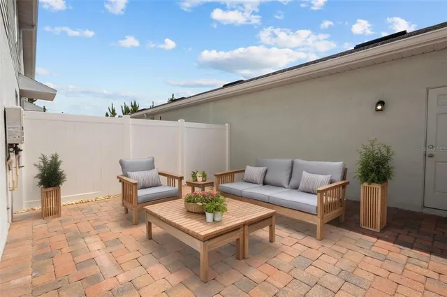 a outdoor living with furniture