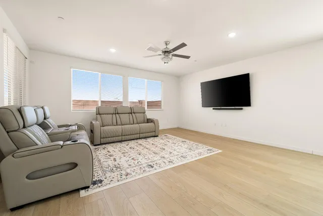 a living room with furniture and a couch
