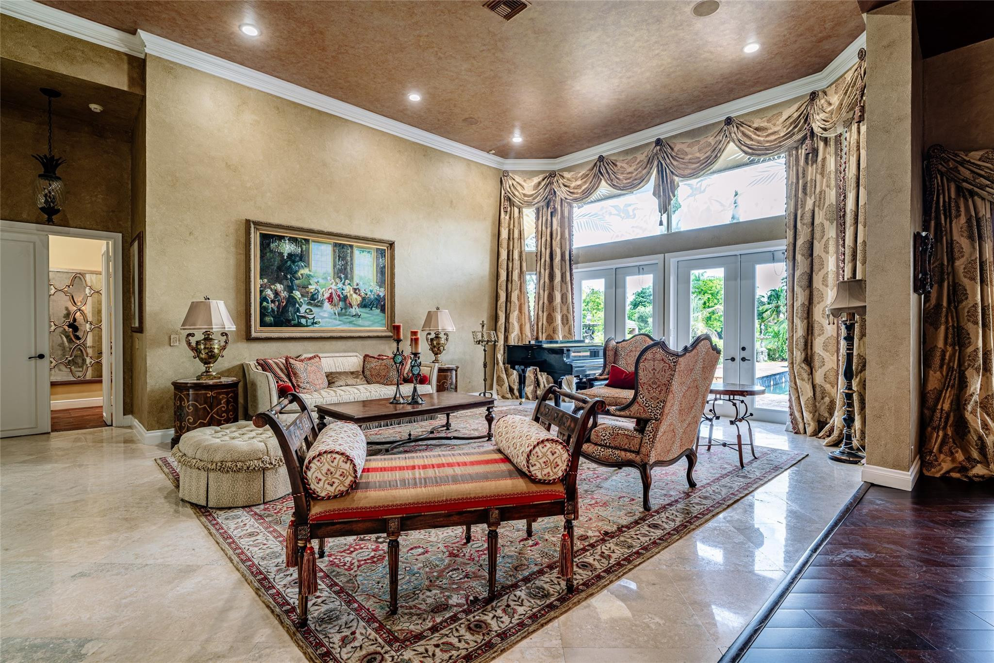 3220 Paddock Road Weston, FL 33331 - Photo 6 of 59 a living room with furniture and a wooden floor