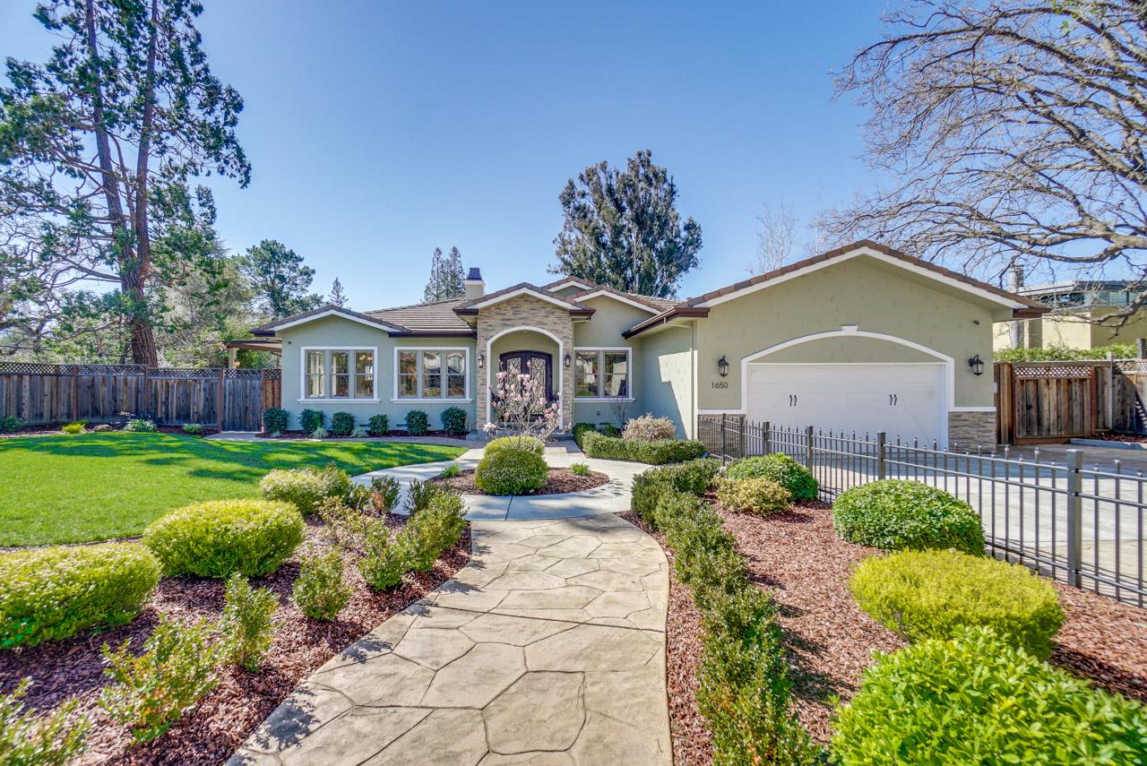 1650 Crestview Drive Los Altos, CA 94024 - Photo 2 of 50 a front view of a house with garden