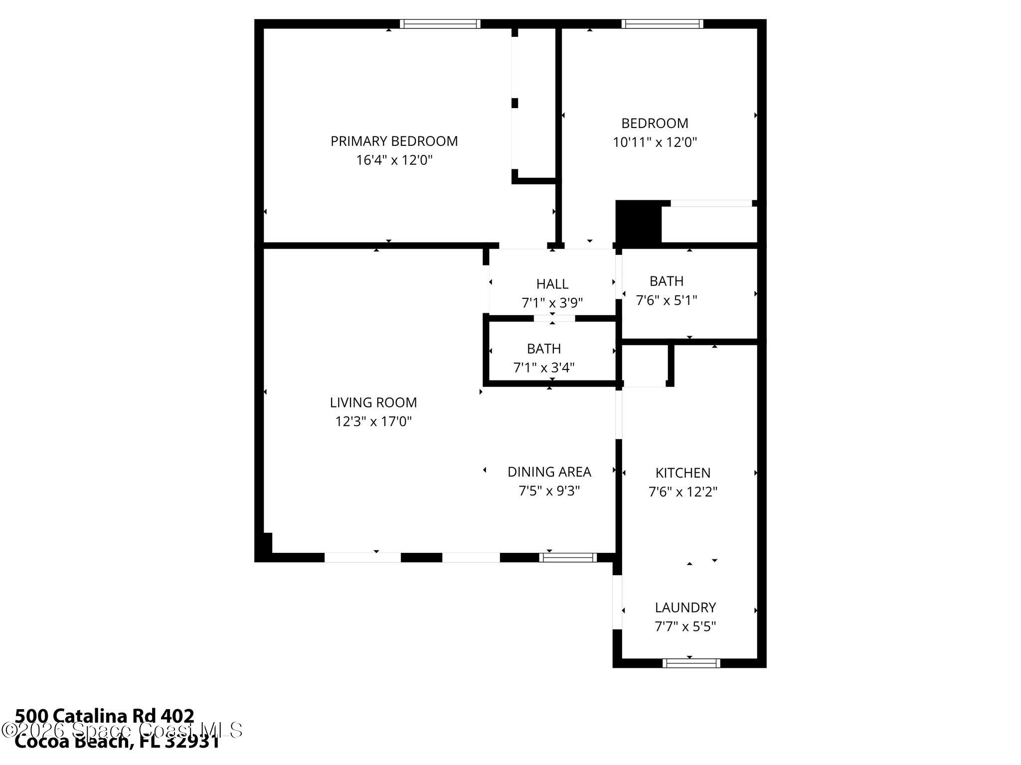 500 Catalina Road, Unit 402 Cocoa Beach, FL 32931 - Photo 49 of 49 500 Catalina Rd 402 Floorplan
