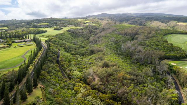 a view of a lake with a city