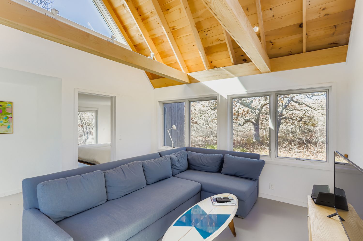 7 Black Point Road Chilmark, MA 02535 - Photo 15 of 47 a living room with furniture and a window