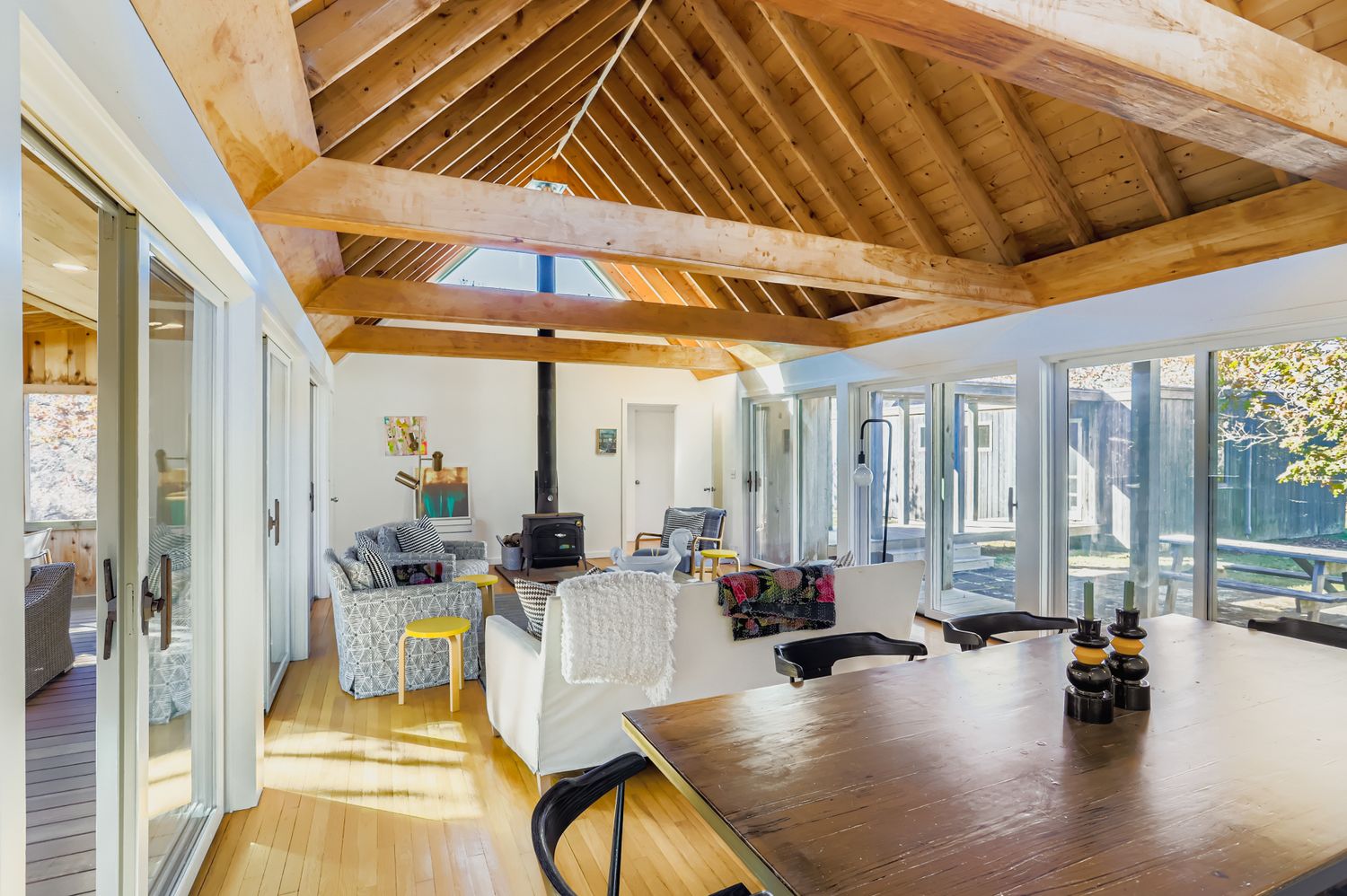 7 Black Point Road Chilmark, MA 02535 - Photo 7 of 47 a living room with furniture and a large window
