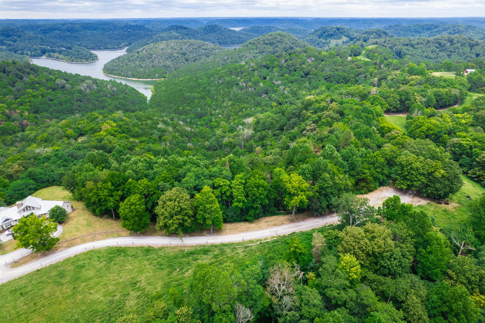 4445 Hurricane Ridge Road Smithville, TN 37166 - Photo 75 of 84 a view of a lush green outdoor space with a lake view and mountain view