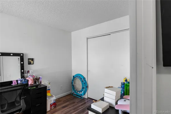 a bathroom with a shower and a mirror