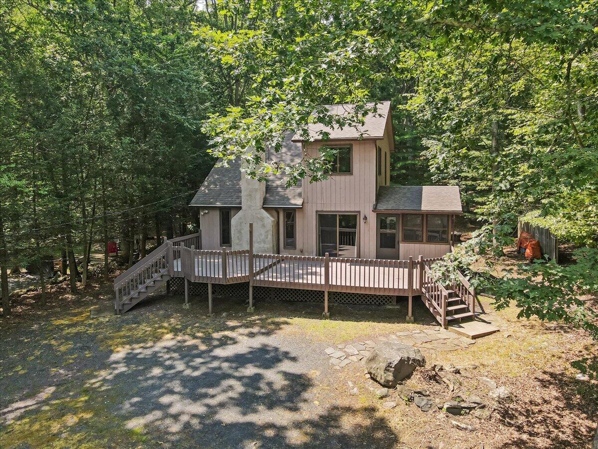 5913 Decker Road Bushkill, PA 18324 - Photo 48 of 53 front view of a house with a yard