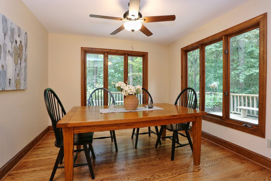 1420 Bascomb Drive Raleigh, NC 27614 - Photo 11 of 23 This area is for enjoying your meals while you view all that nature has too offer. You can watch the deer roan around. Eat in area