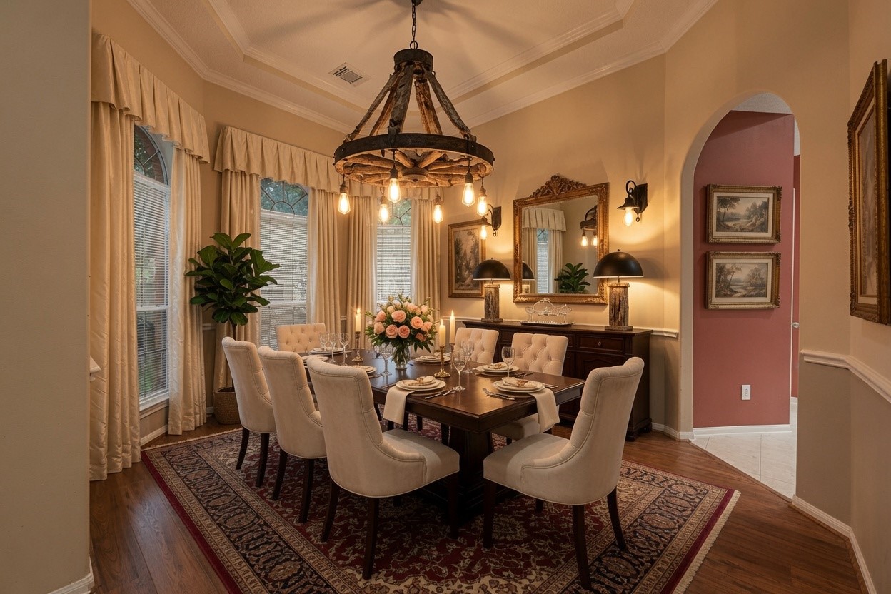 5711 Shady Hollow Court Rosharon, TX 77583 - Photo 3 of 28 AI. This is what your Dining Room could look like.