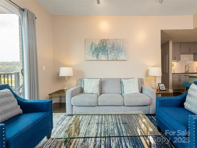 a living room with furniture and a couch