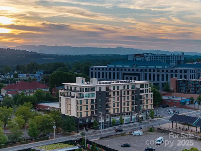 a view of a city that has tall buildings