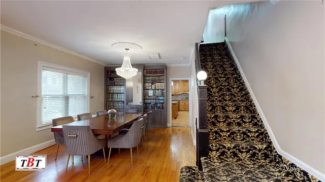 an outdoor space with furniture