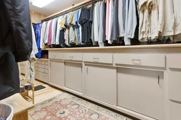 a view of a walk in closet