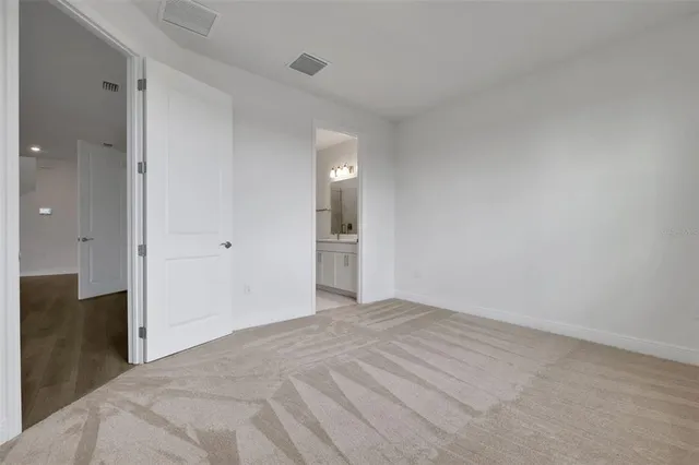 an empty room with a window