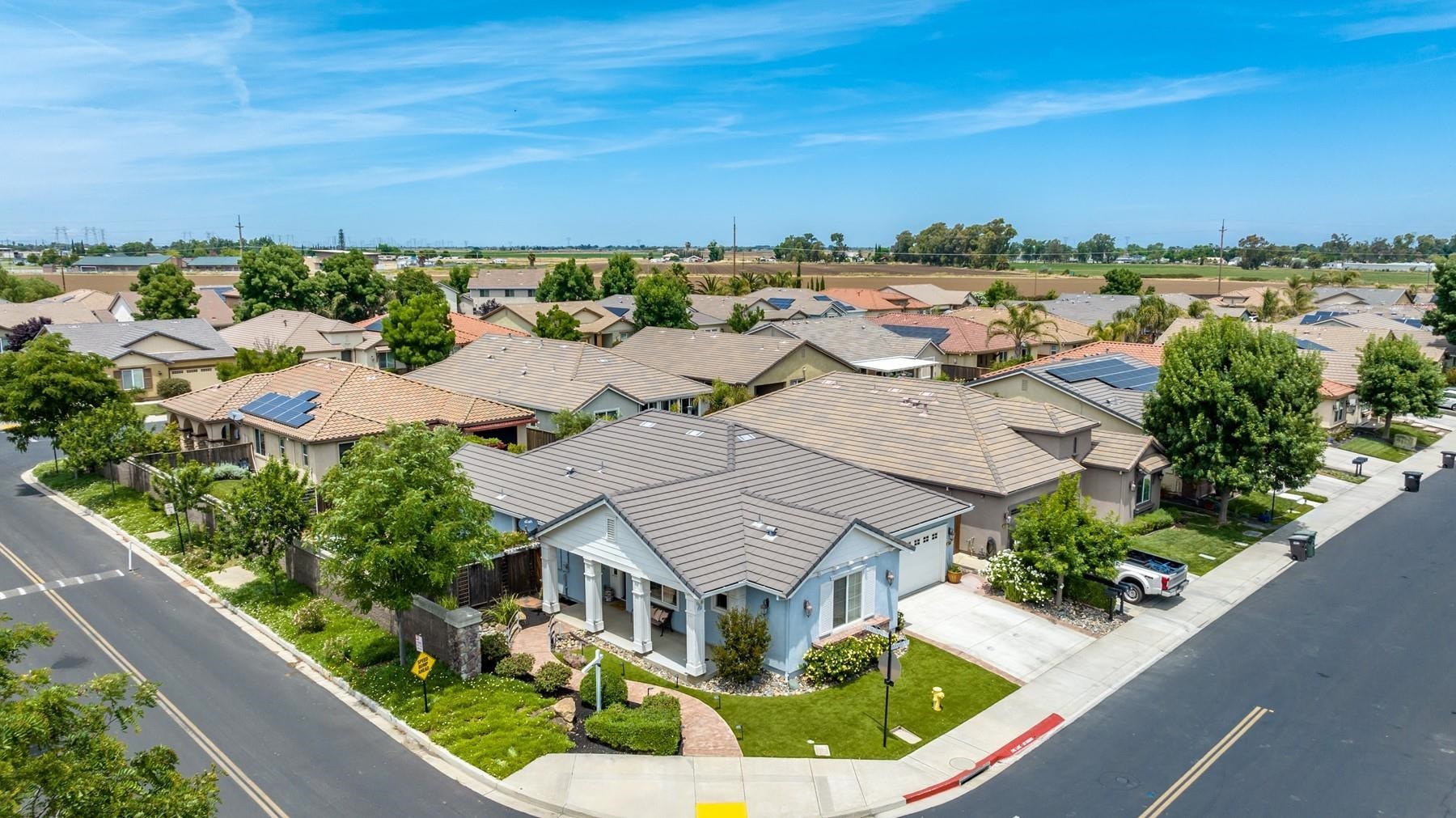 9901 Pyramid Way Discovery Bay, CA 94505 - Photo 46 of 53 an aerial view of a house with a garden