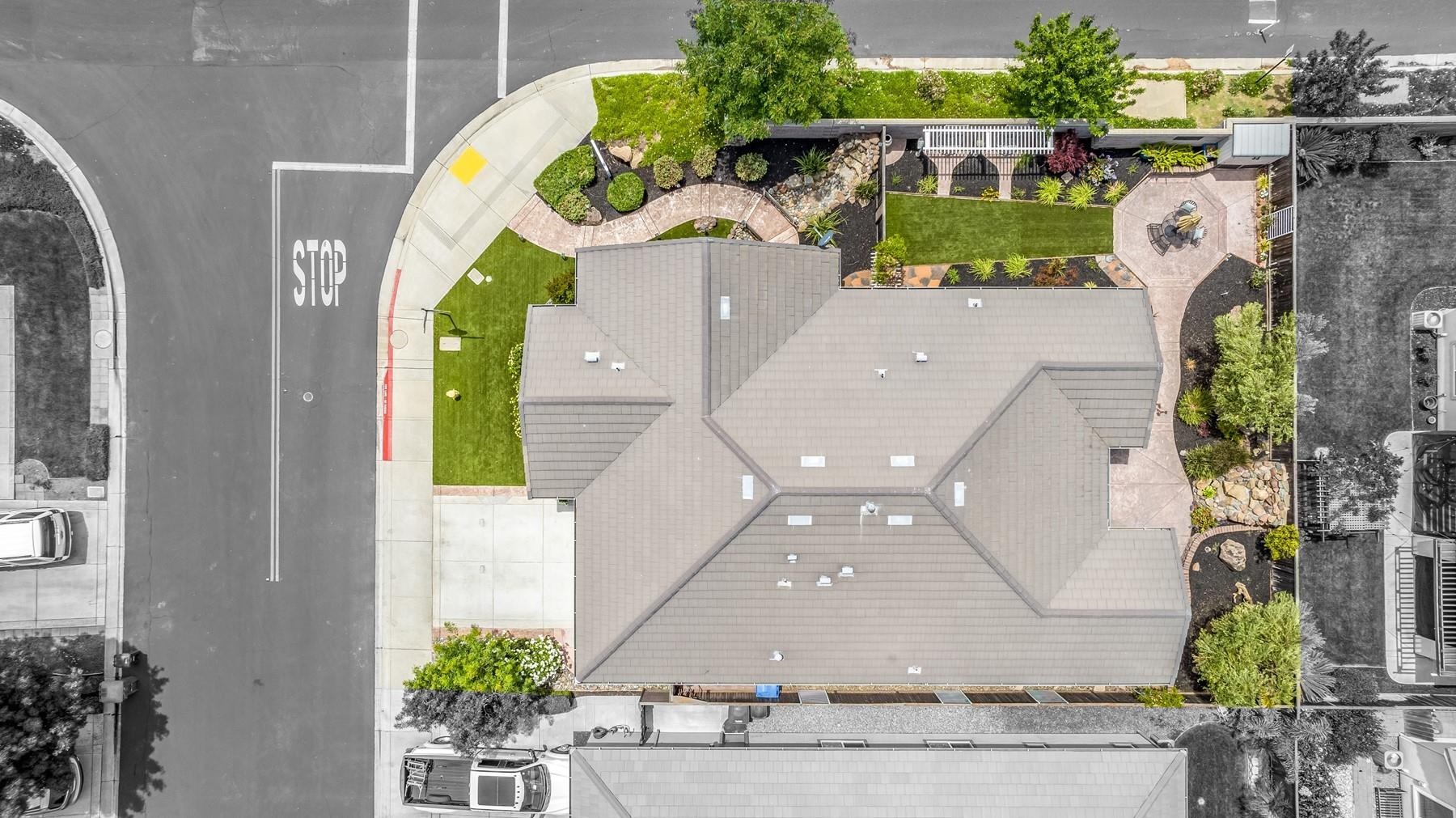 9901 Pyramid Way Discovery Bay, CA 94505 - Photo 49 of 53 a aerial view of a house with a swimming pool