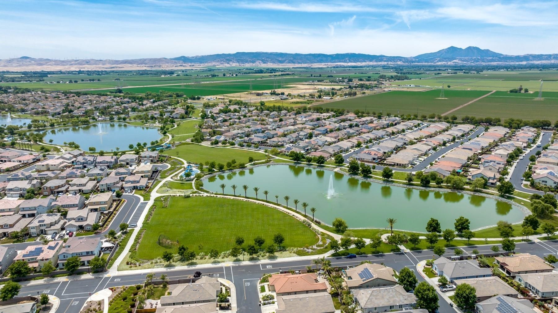 9901 Pyramid Way Discovery Bay, CA 94505 - Photo 51 of 53 an aerial view of a house with a lake view