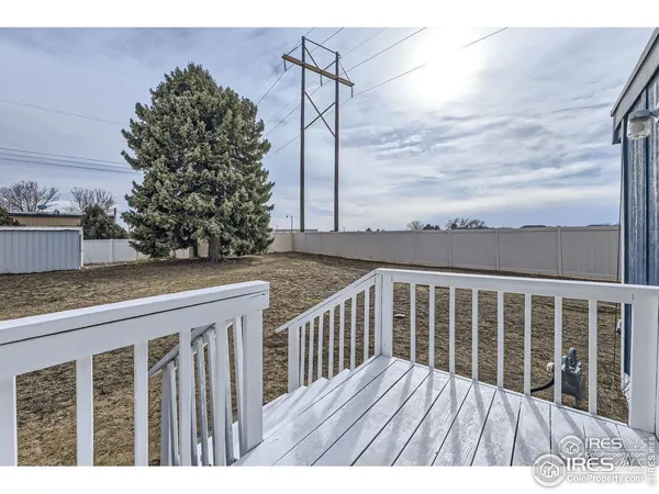 a view of wooden deck