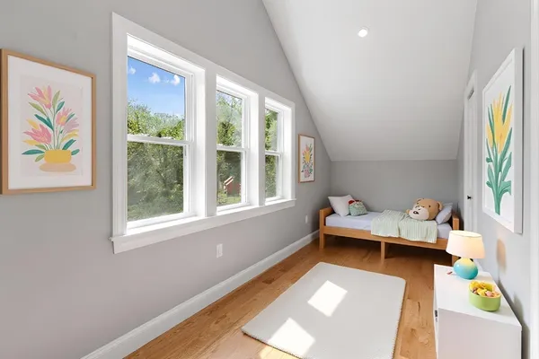 a room with furniture and a window