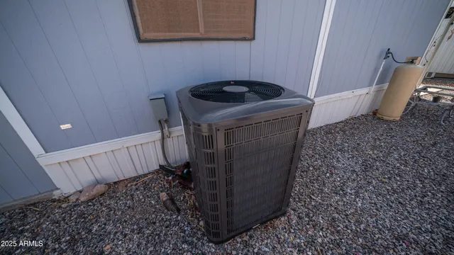 a view of a porch with seating space