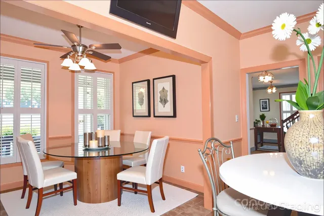 a very nice looking room with a large window