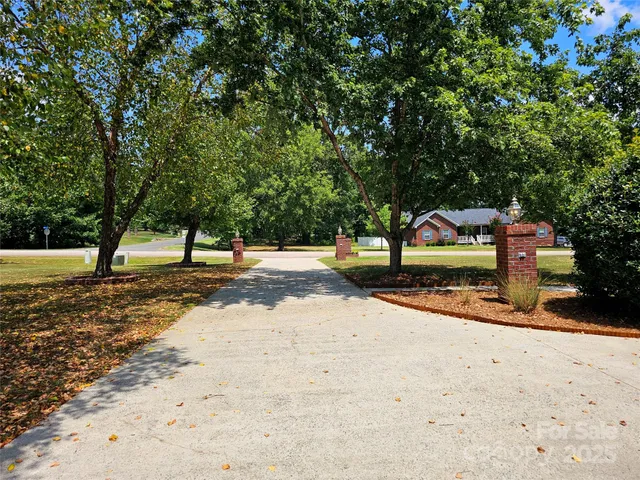 a view of street with with trees
