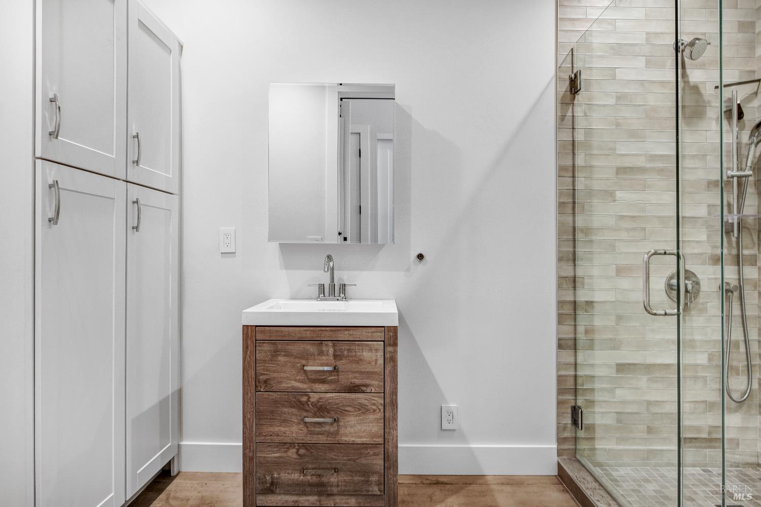 85 Trinity Road Glen Ellen, CA 95442 - Photo 37 of 62 a bathroom with a shower and a sink