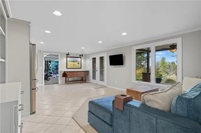 a front view of a house with swimming pool