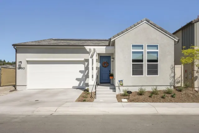 a front view of a house