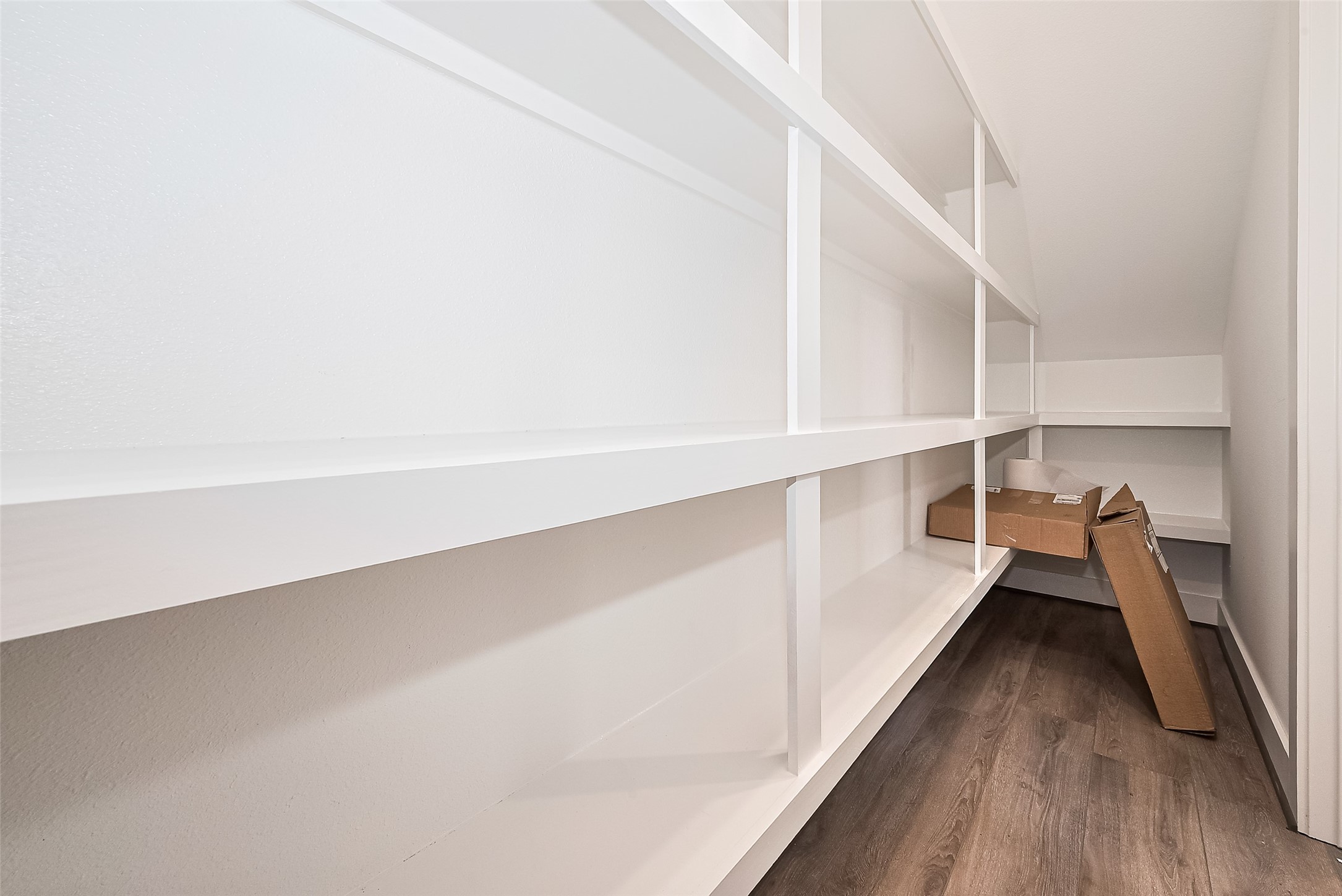 3510 Hadley Street Houston, TX 77004 - Photo 22 of 48 The full-size pantry offers expansive shelving and abundant storage, keeping the kitchen clutter-free and organized.