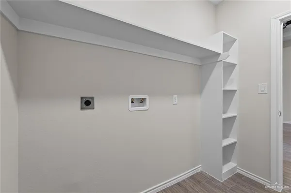 a view of a room with a hallway