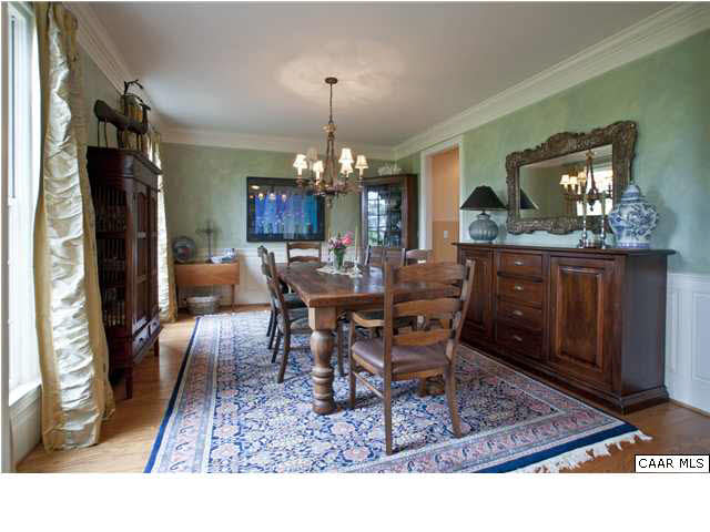 3505 Rocks Mill Lane Charlottesville, VA 22903 - Photo 10 of 33 a dining room with furniture a chandelier and wooden floor