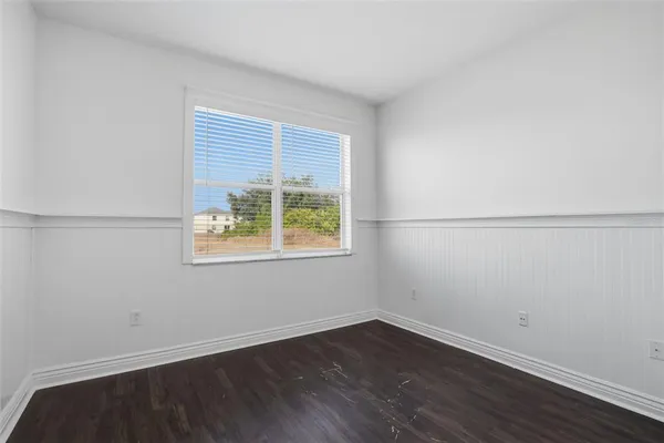 an empty room with a window