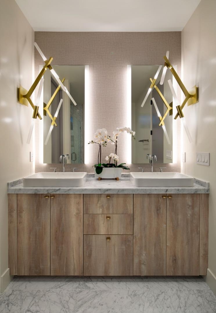 1 Holbrook Lane Atherton, CA 94027 - Photo 11 of 19 a bathroom with a sink and mirror