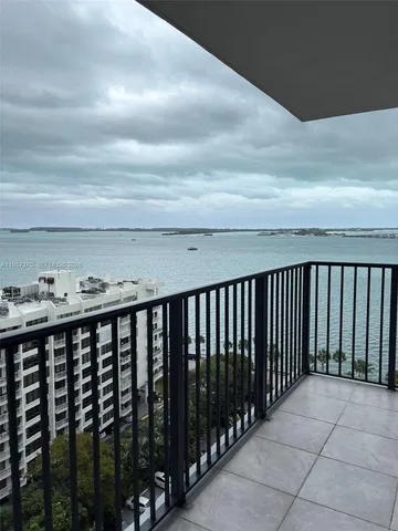 a terrace with a city view