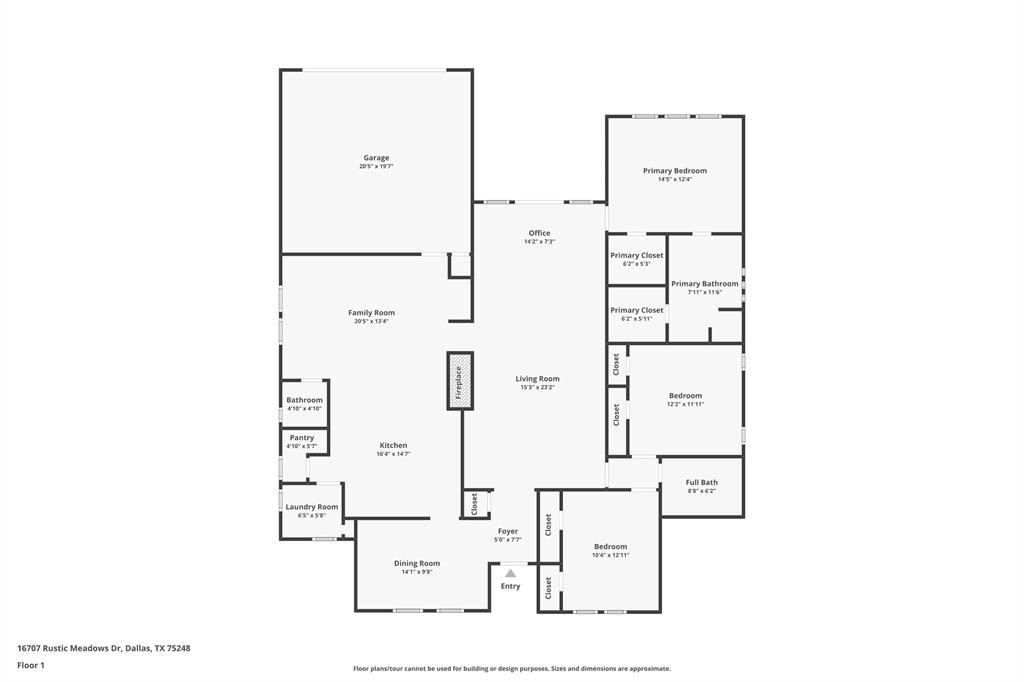 16707 Rustic Meadows Drive Dallas, TX 75248 - Photo 33 of 33 a picture of floor plan