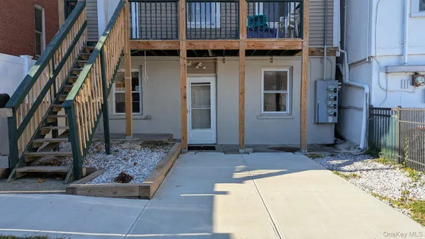 a backyard of a house