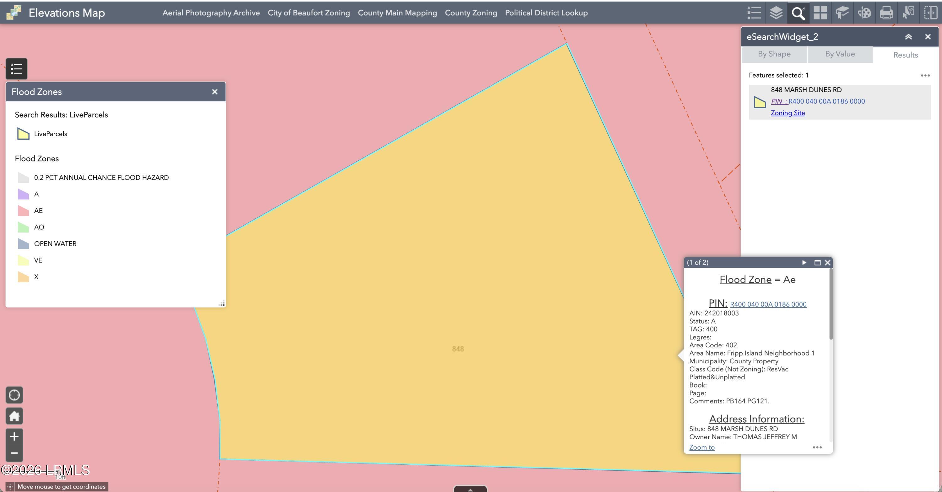 848 Marsh Dunes Road Fripp Island, SC 29920 - Photo 54 of 54 848 Marsh Dunes Rd-Flood Zone AE-BC GOV