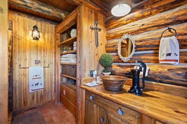 a close view of fireplace