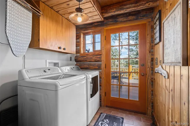 a view of a balcony with furniture