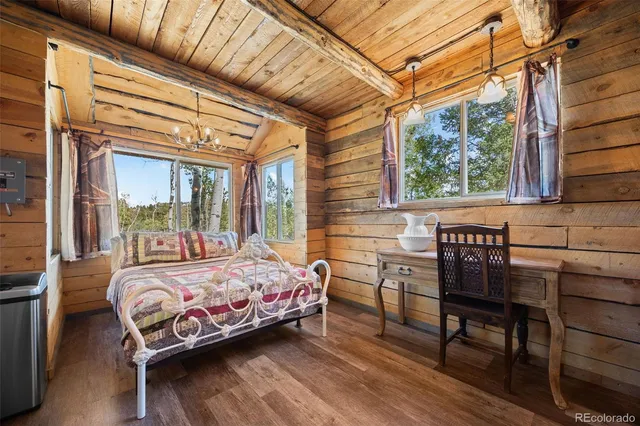 a front view of a house with wooden floor