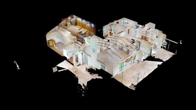 a bird view of a house