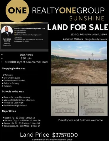 $3,757,000 | 1520 County Road 181, Westville, FL 32464