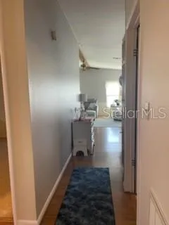 a view of a livingroom and a window