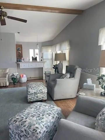 a view of swimming pool from a window