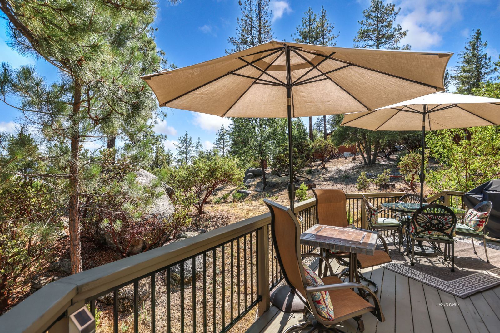 53599 West Ridge Road Idyllwild, CA 92549 - Photo 45 of 49 an outdoor view of patio with umbrella